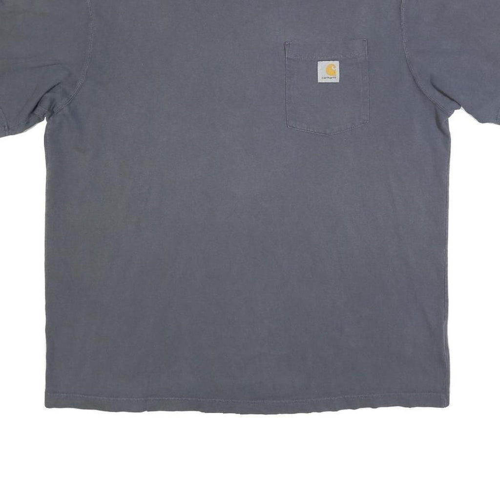 CARHARTT Mens Grey Pocket T-Shirt L Short Sleeve Crew Neck Classic Cotton Blend