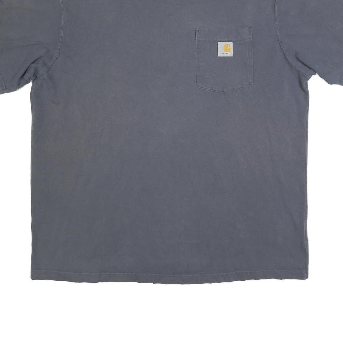 CARHARTT Mens Grey Pocket T-Shirt L Short Sleeve Crew Neck Classic Cotton Blend