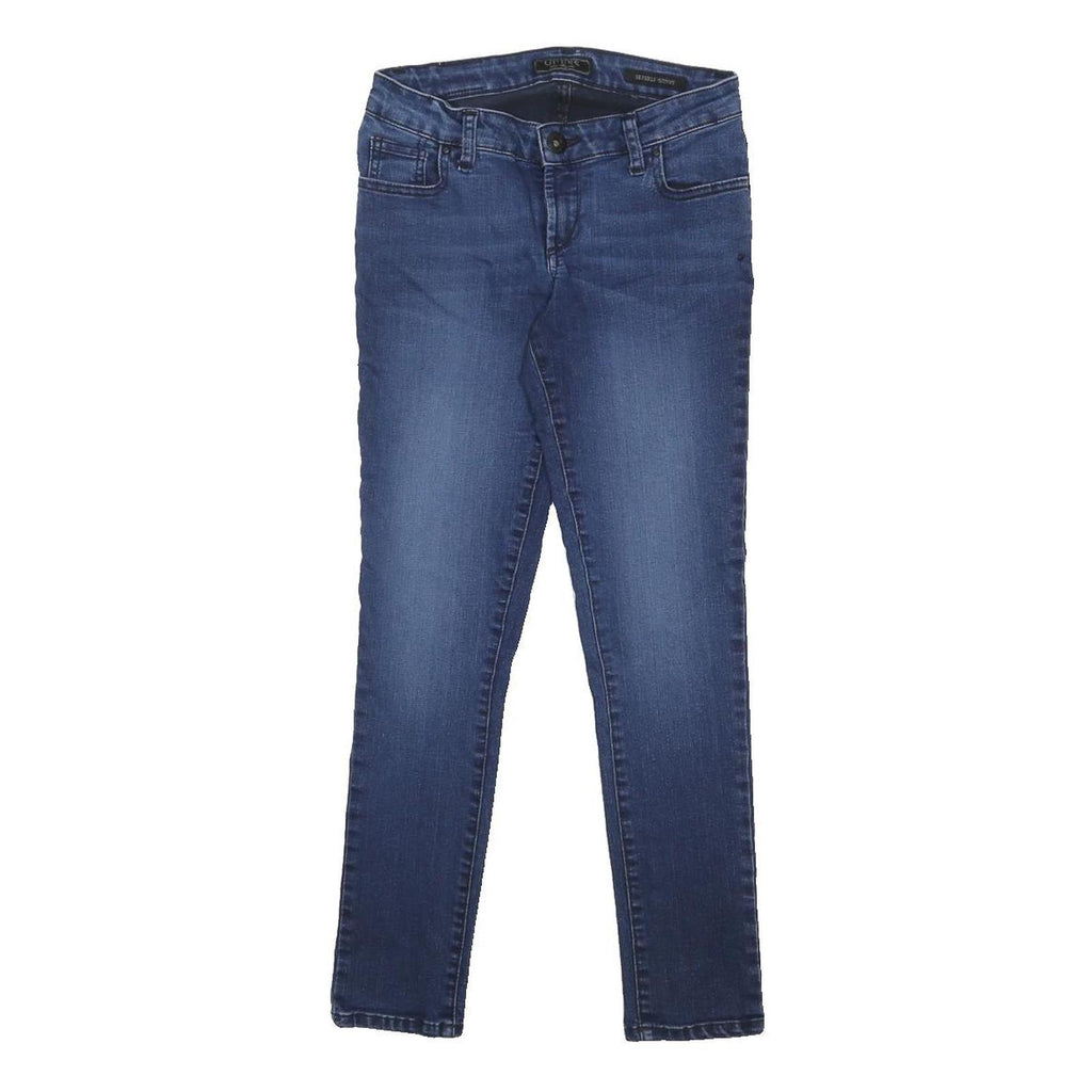 GUESS Womens Blue Slim Skinny Denim Rinse W27 L26 Stretch Cotton Jeans
