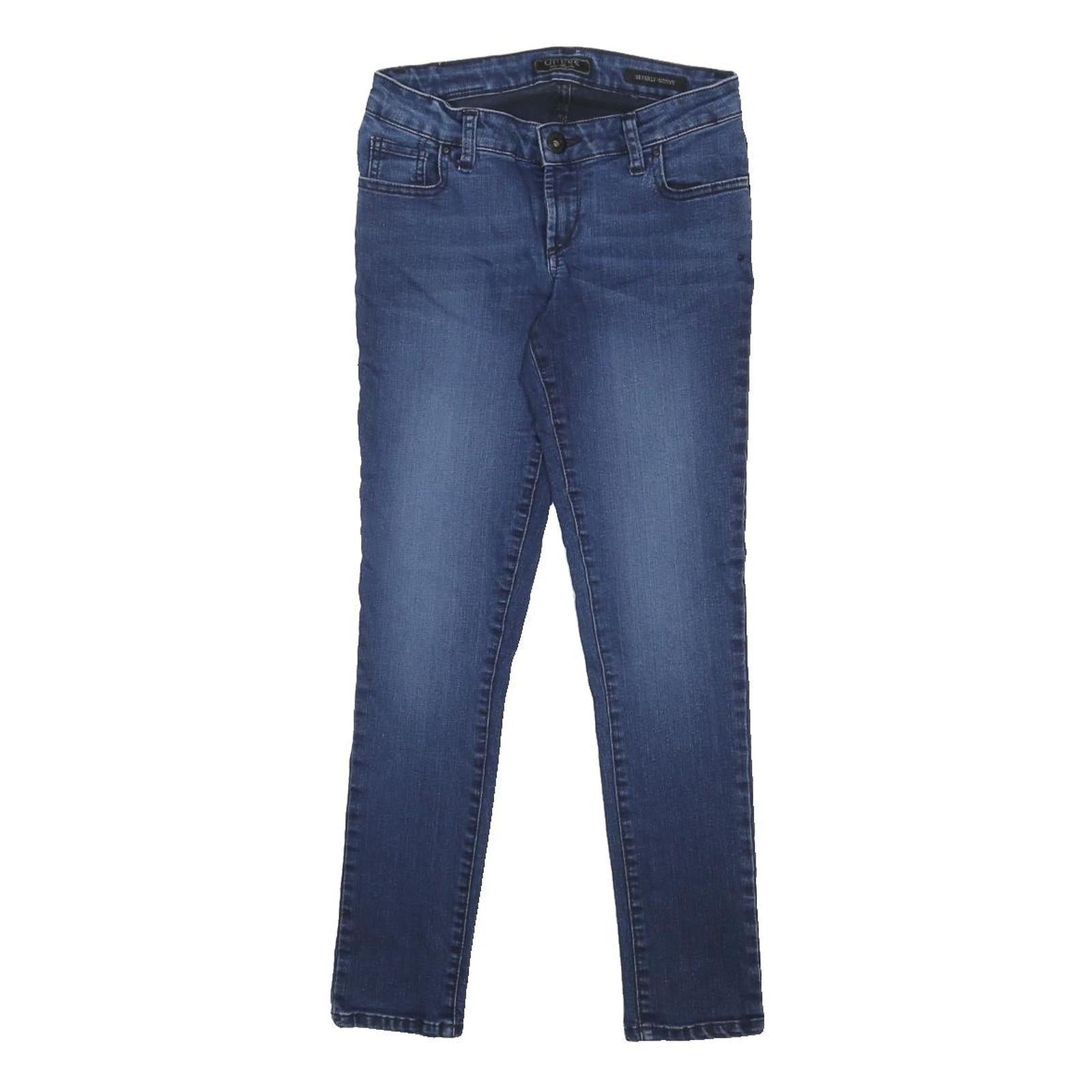 GUESS Womens Blue Slim Skinny Denim Rinse W27 L26 Stretch Cotton Jeans