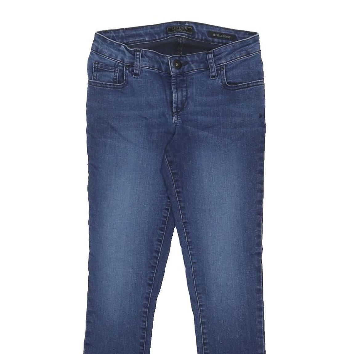 GUESS Womens Blue Slim Skinny Denim Rinse W27 L26 Stretch Cotton Jeans