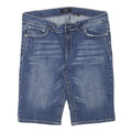 C3 Womens Denim Blue Casual Shorts L W32 Embroidered Pockets