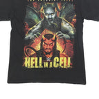 WWE Mens Black Hell In A Cell Graphic T-Shirt S Short Sleeve Crew Neck