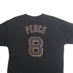 MAJESTIC Mens Black Giants Graphic T-Shirt L Short Sleeve Crew Neck Cotton Blend