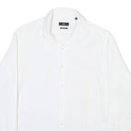 BOSS Mens White Shirt M Cotton Blend Classic Fit Button Down Collar Long Sleeve