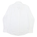 BOSS Mens White Shirt M Cotton Blend Classic Fit Button Down Collar Long Sleeve