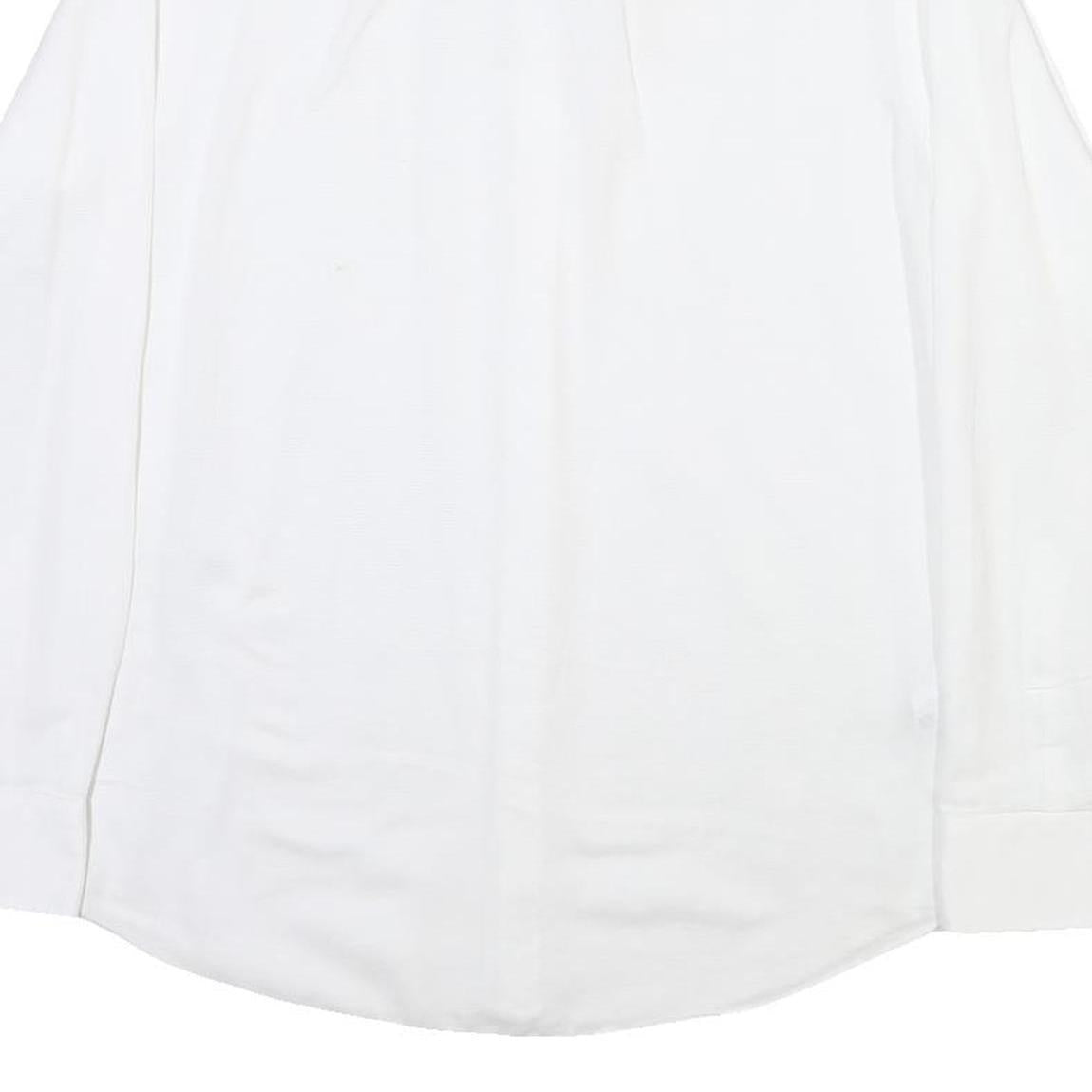 BOSS Mens White Shirt M Cotton Blend Classic Fit Button Down Collar Long Sleeve