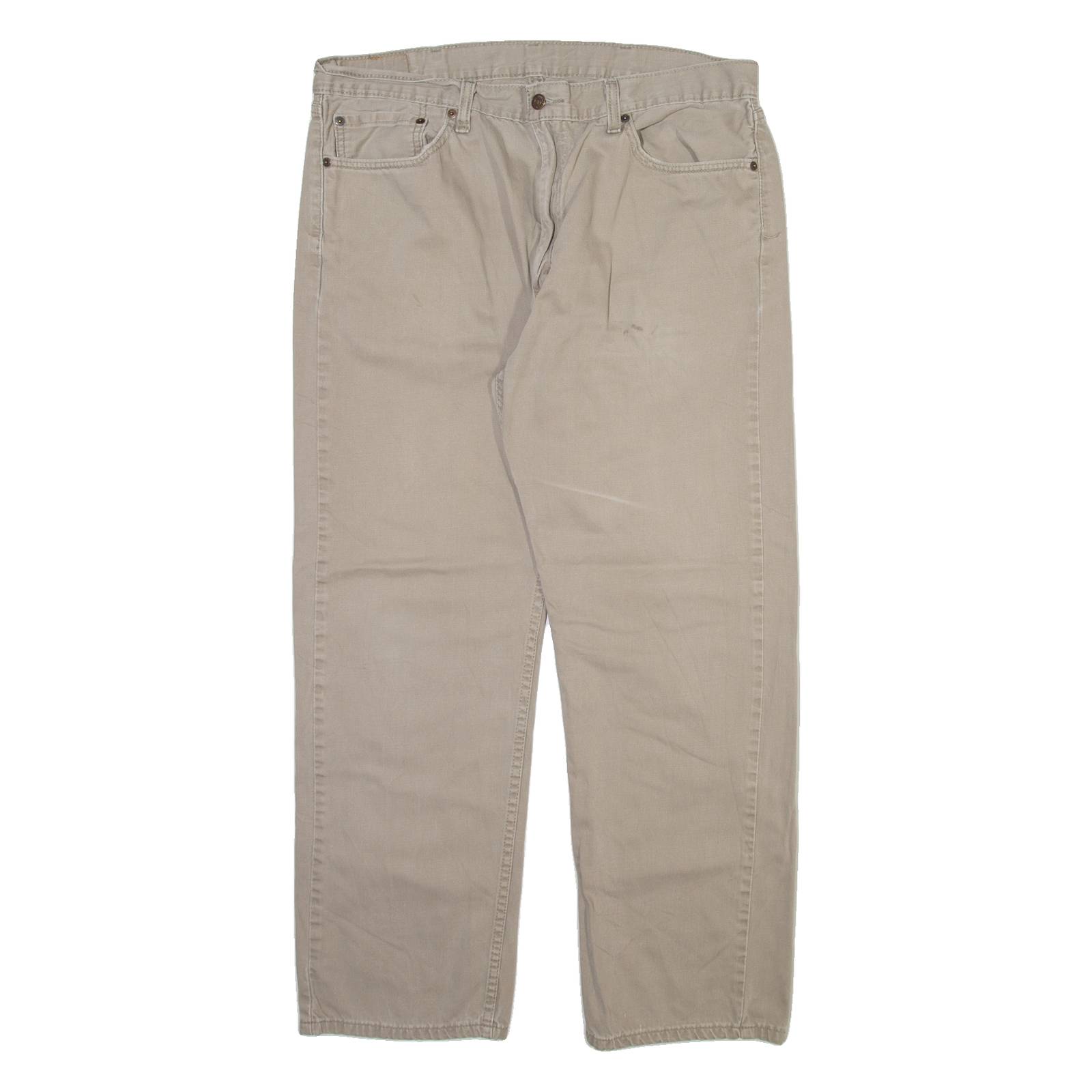 LEVI'S 505 Mens Trousers Beige Regular Straight W38 L30