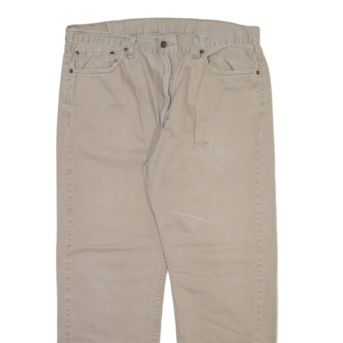 LEVI'S 505 Mens Trousers Beige Regular Straight W38 L30