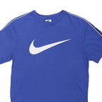 NIKE Mens Blue Graphic T-Shirt S Short Sleeve Crew Neck Cotton Blend Sportswear