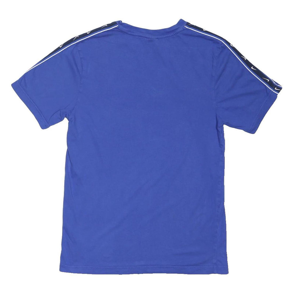 NIKE Mens Blue Graphic T-Shirt S Short Sleeve Crew Neck Cotton Blend Sportswear