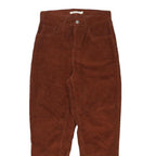 LEVI'S Womens Brown Relaxed Tapered Trousers W27 L26 Corduroy Cotton Blend Zip