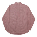 TOMMY HILFIGER Mens Red & White Check Shirt XL Button Down Cotton Casual
