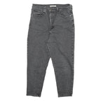 LEVI'S Womens Jeans Grey Relaxed High Waisted Taper Denim Raw W31 L27 Stylish