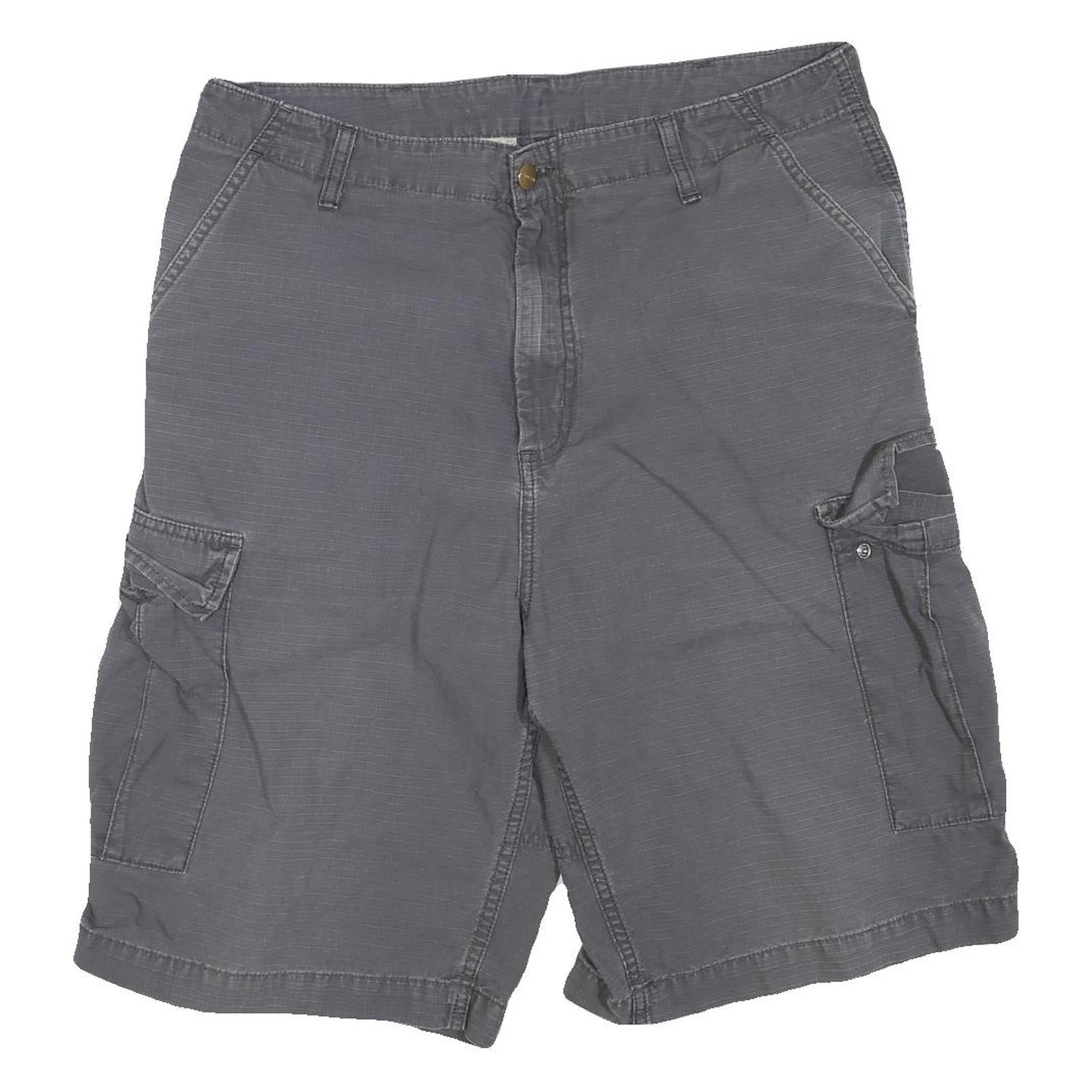 CARHARTT Mens Shorts Grey Cargo Cotton Blend M W34 Workwear Casual Pockets