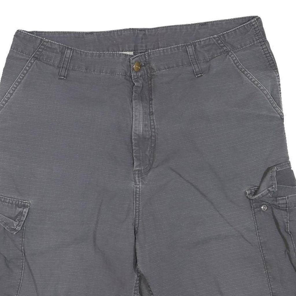 CARHARTT Mens Shorts Grey Cargo Cotton Blend M W34 Workwear Casual Pockets