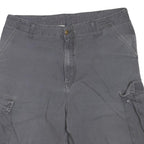 CARHARTT Mens Shorts Grey Cargo Cotton Blend M W34 Workwear Casual Pockets