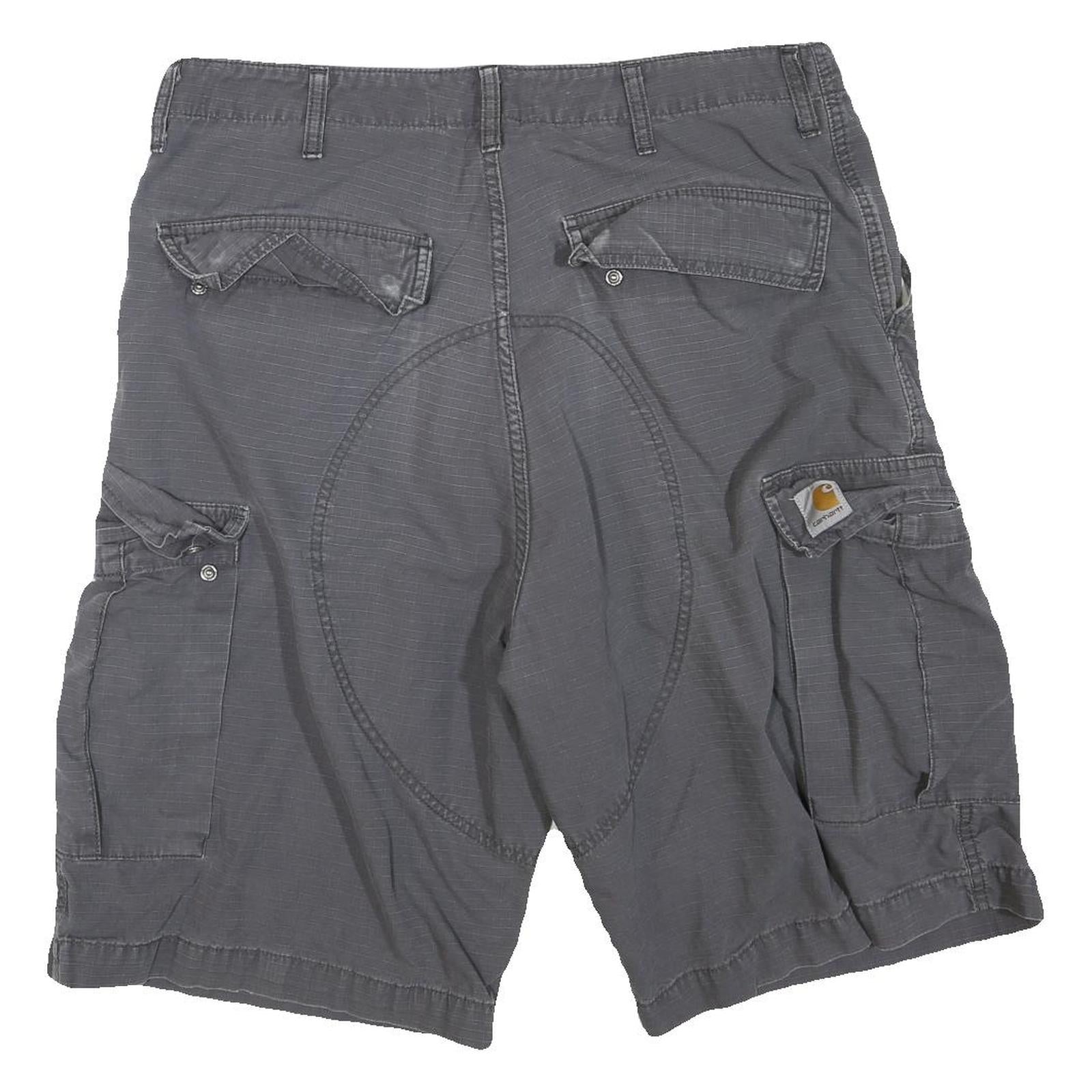 CARHARTT Mens Shorts Grey Cargo Cotton Blend M W34 Workwear Casual Pockets