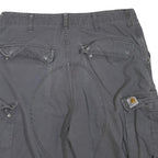 CARHARTT Mens Shorts Grey Cargo Cotton Blend M W34 Workwear Casual Pockets