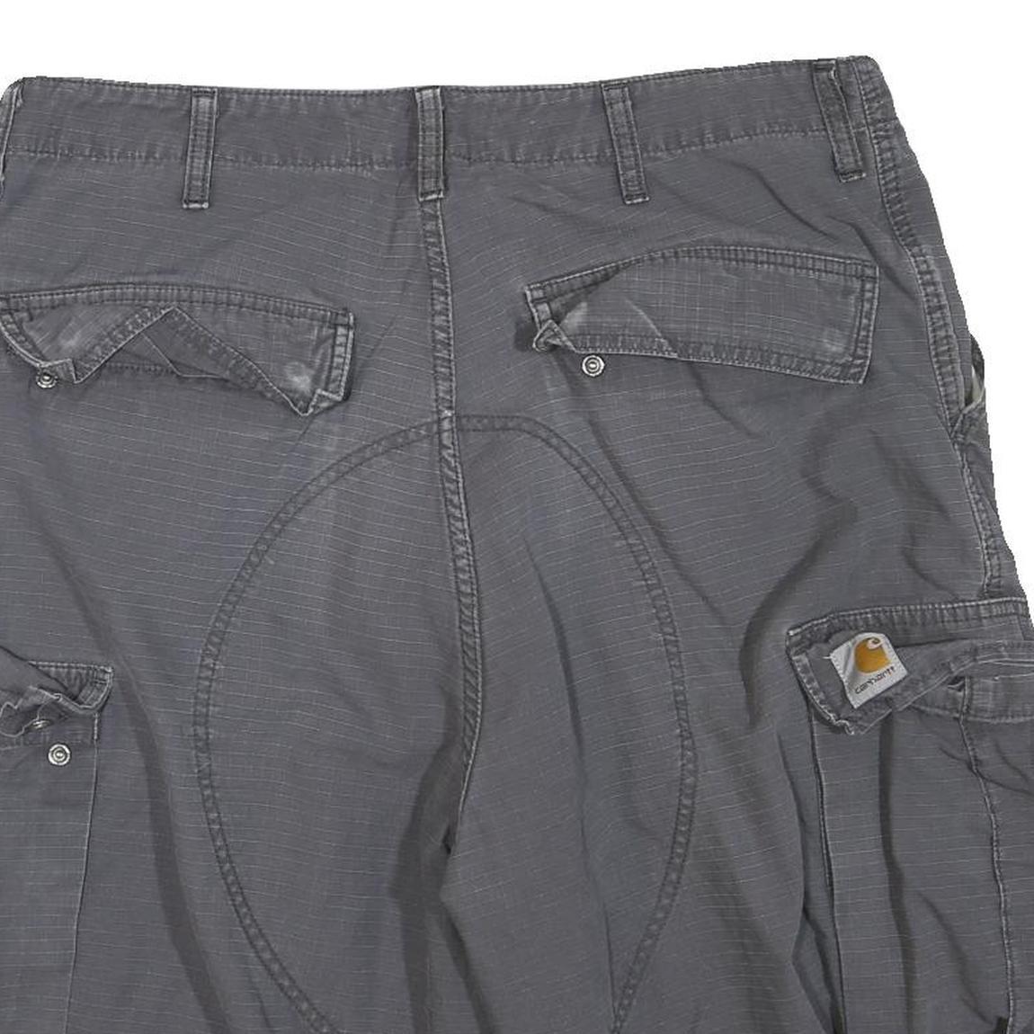 CARHARTT Mens Shorts Grey Cargo Cotton Blend M W34 Workwear Casual Pockets