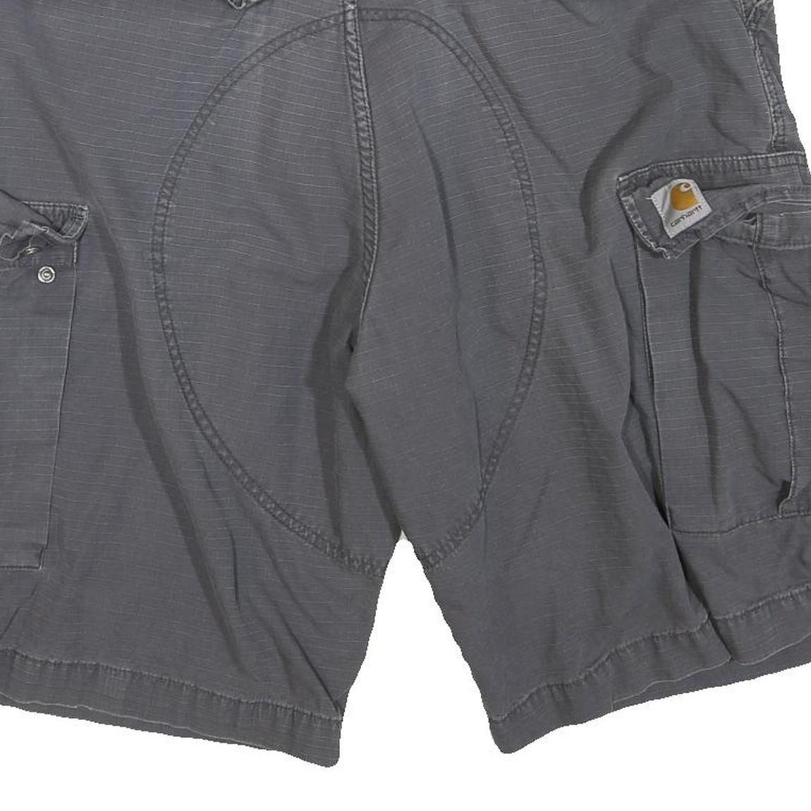CARHARTT Mens Shorts Grey Cargo Cotton Blend M W34 Workwear Casual Pockets