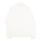 TOMMY HILFIGER Womens Jumper White 1/2 Zip Tight Knit XL