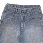 WRANGLER Mens Shorts Blue Denim Cargo Style L W32 Workwear Cotton Blend