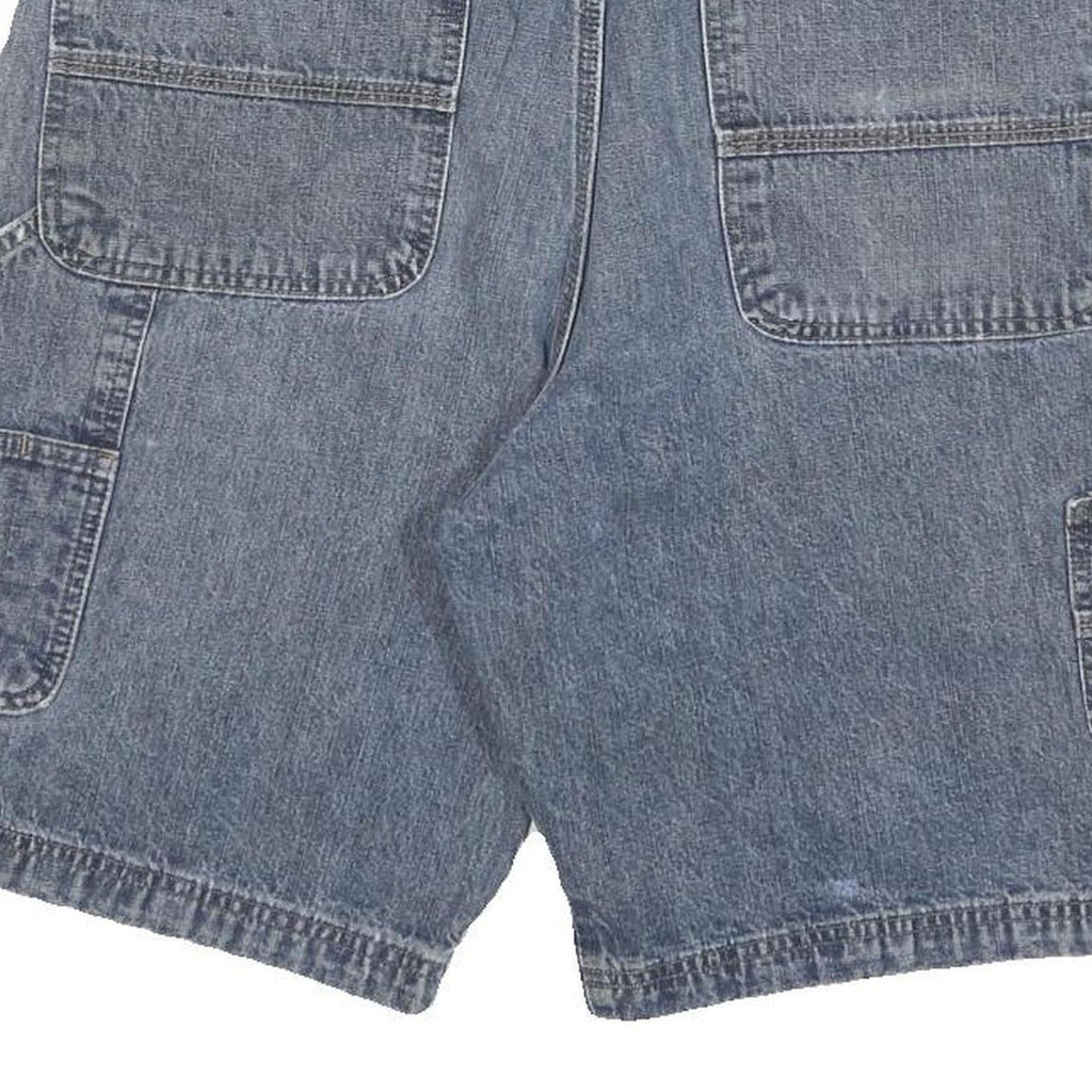 WRANGLER Mens Shorts Blue Denim Cargo Style L W32 Workwear Cotton Blend