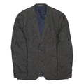 MARC O'POLO Mens Grey Classic Jacket L Woven Button Closure Plain Blazer