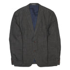 MARC O'POLO Mens Grey Classic Jacket L Woven Button Closure Plain Blazer