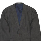 MARC O'POLO Mens Grey Classic Jacket L Woven Button Closure Plain Blazer