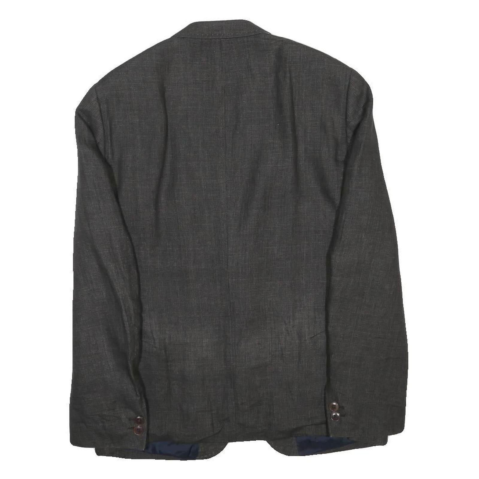 MARC O'POLO Mens Grey Classic Jacket L Woven Button Closure Plain Blazer
