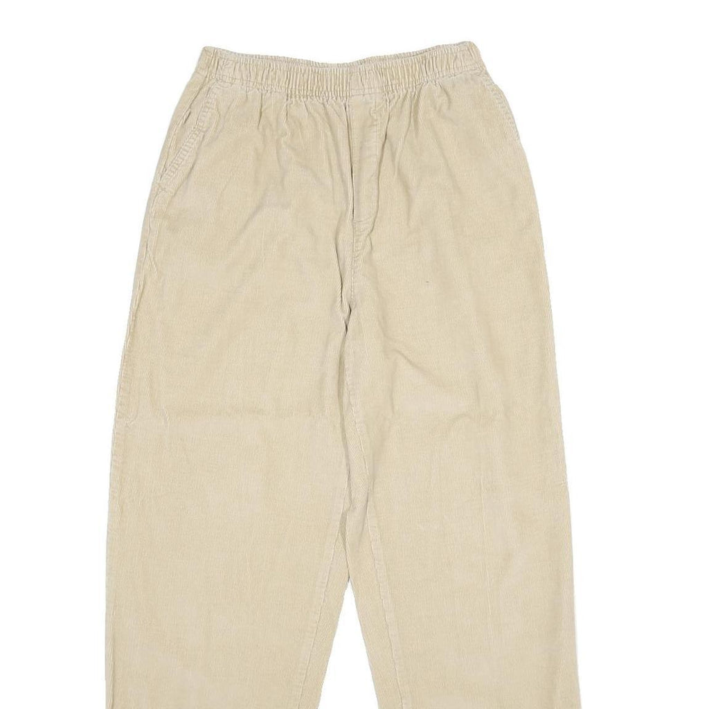 CABIN CREEK Womens Cotton Beige Classic Straight Trousers W26 L29 Relaxed Fit