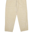 CABIN CREEK Womens Cotton Beige Classic Straight Trousers W26 L29 Relaxed Fit