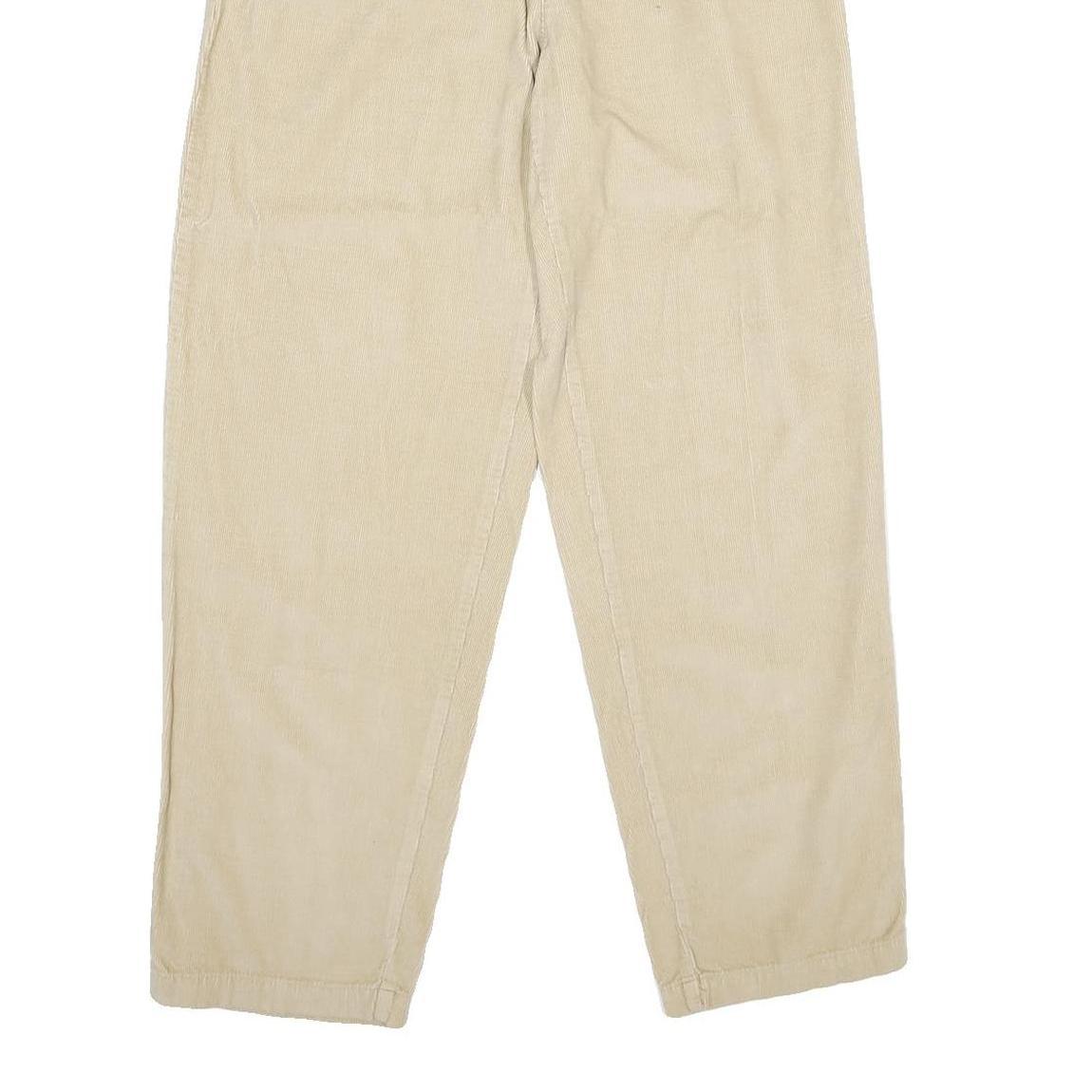 CABIN CREEK Womens Cotton Beige Classic Straight Trousers W26 L29 Relaxed Fit