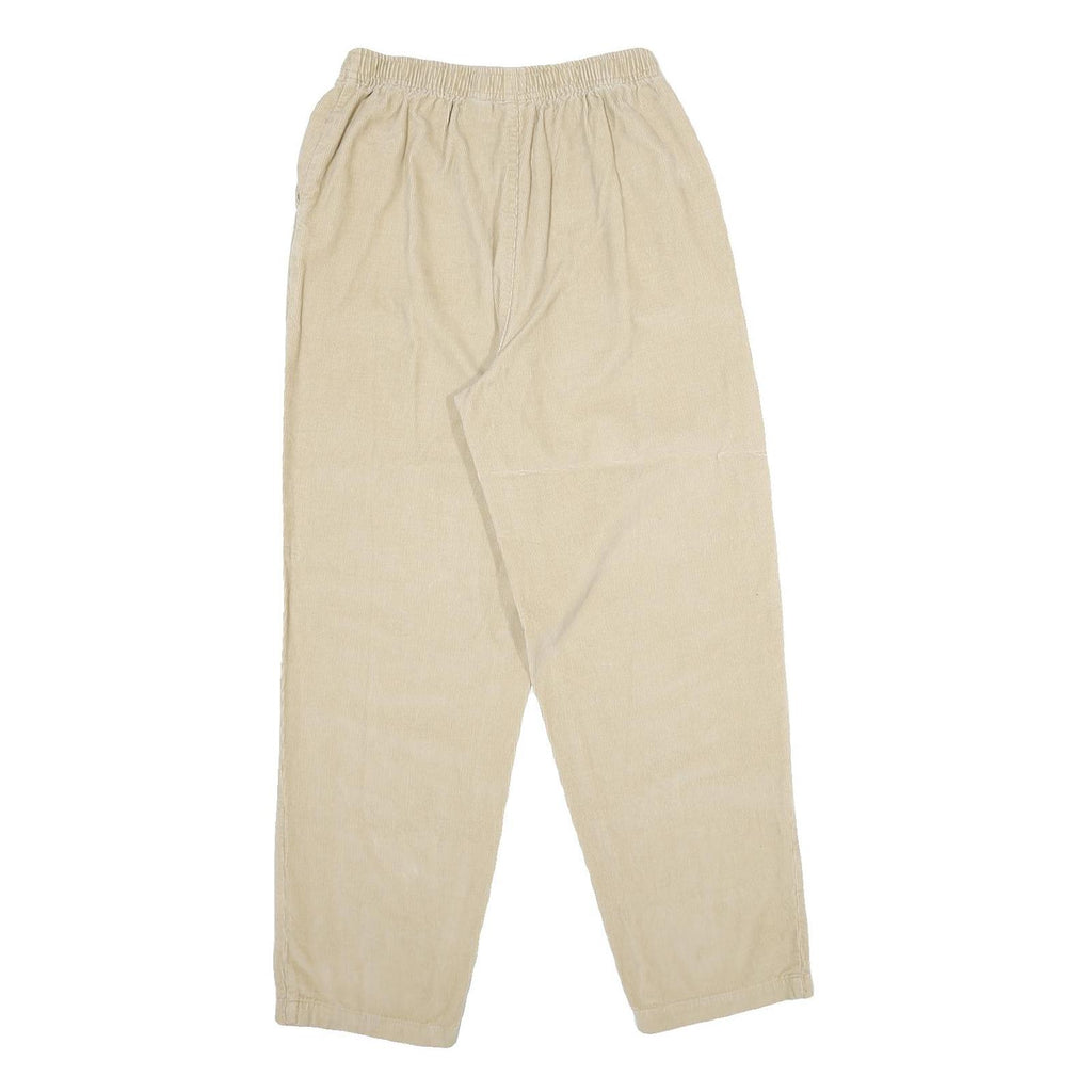 CABIN CREEK Womens Cotton Beige Classic Straight Trousers W26 L29 Relaxed Fit