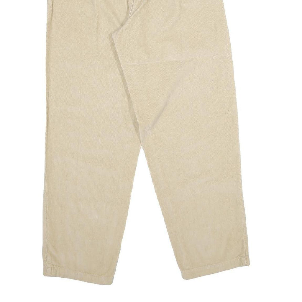 CABIN CREEK Womens Cotton Beige Classic Straight Trousers W26 L29 Relaxed Fit