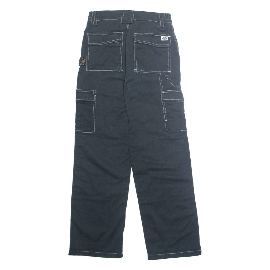 DICKIES Womens Trousers Black Regular Straight W26 L29
