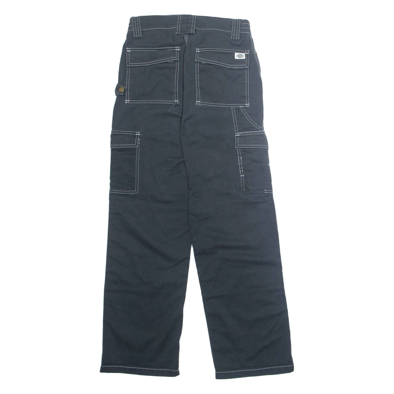 DICKIES Womens Trousers Black Regular Straight W26 L29