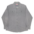 WRANGLER Mens Grey Cotton Blend Shirt XL Button Pocket Work Casual