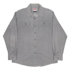WRANGLER Mens Grey Cotton Blend Shirt XL Button Pocket Work Casual