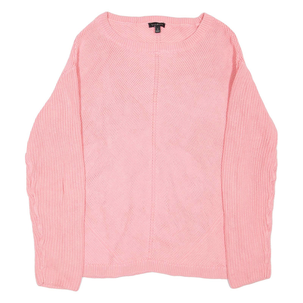 TALBOTS Womens Jumper Pink Tight Knit S