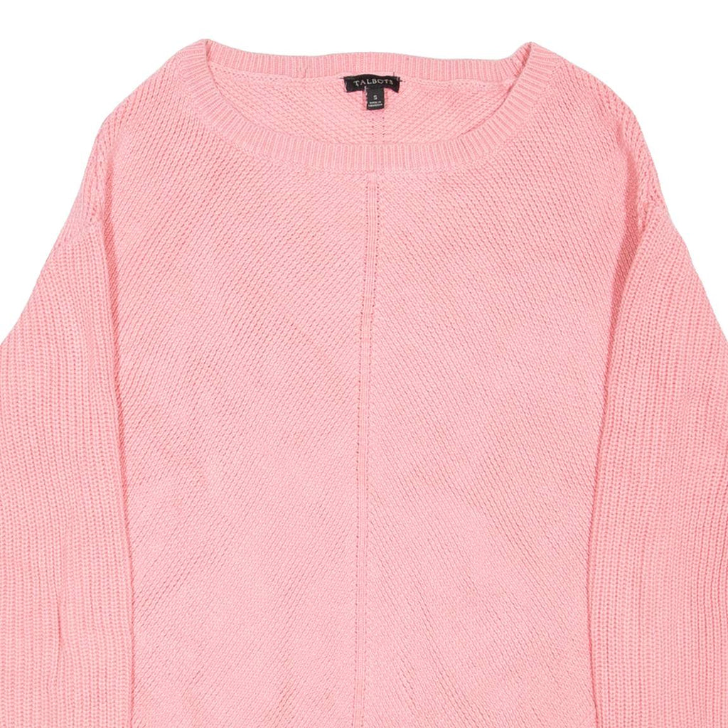 TALBOTS Womens Jumper Pink Tight Knit S