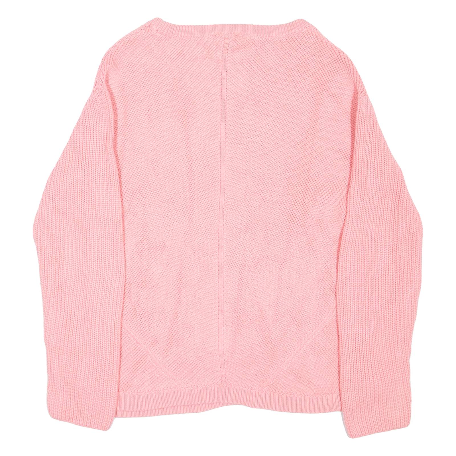 TALBOTS Womens Jumper Pink Tight Knit S