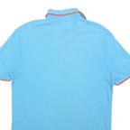 PUMA Mens Blue & Orange Short Sleeve Plain Polo Shirt S Cotton Blend