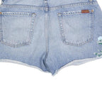 7 FOR ALL MANKIND Womens Shorts Blue Embroidered Floral M W32 Casual Denim