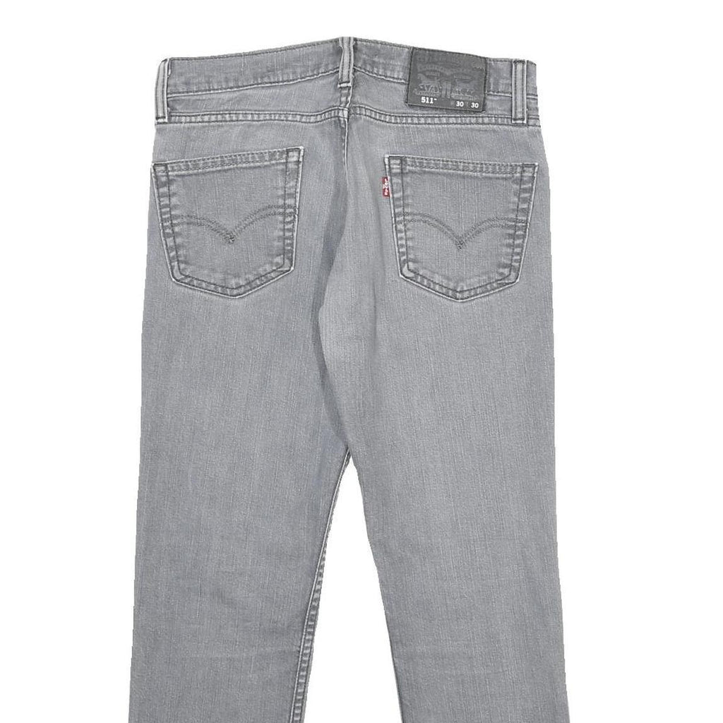 LEVI'S 511 Slim Mens Jeans Grey Slim Skinny Denim Medium W30 L30 Stylish Casual