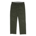 CALVIN KLEIN Mens Cotton Green Regular Straight Trousers W32 L32 Classic Casual