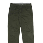 CALVIN KLEIN Mens Cotton Green Regular Straight Trousers W32 L32 Classic Casual