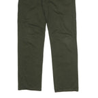 CALVIN KLEIN Mens Cotton Green Regular Straight Trousers W32 L32 Classic Casual